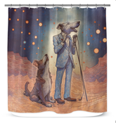 Pawsitively Charming Dogs Shower Curtain